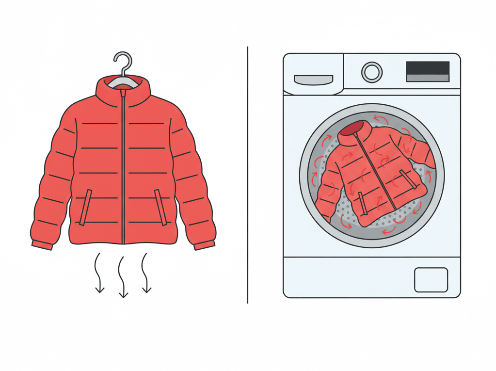 Пуховики можно и нужно сушить в машине